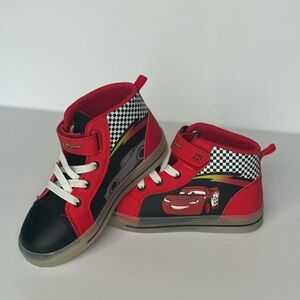 Disney Cars Kids Sneakers - Red and Black- Lightning McQueen Kids Sneakers 12